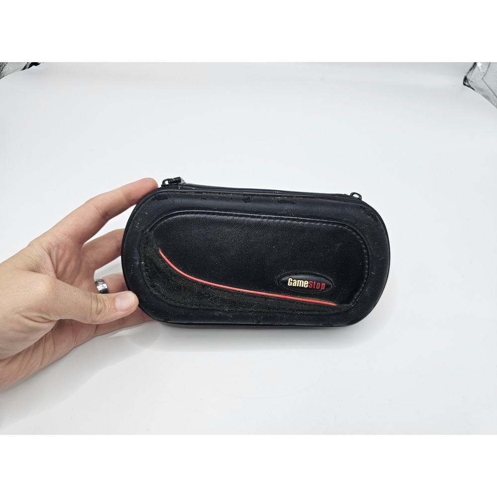 GameStop Handheld Console Carrying Case Black Red PS Vita Travel Bag Mesh Pocket